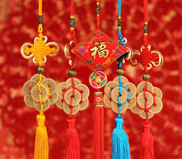 Chinese lucky knots used during spring festival — Stock Photo, Image