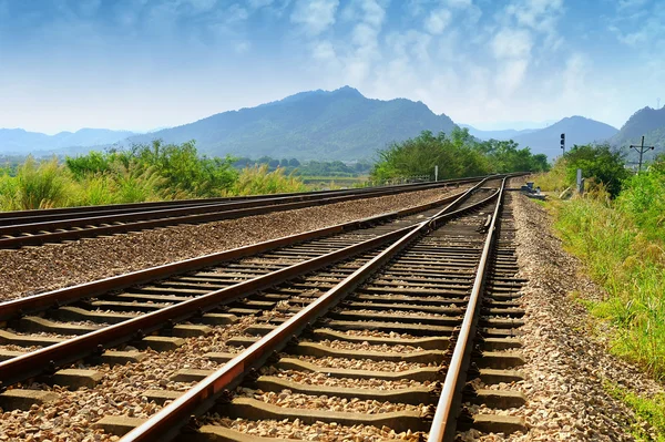 Percorsi stradali ferroviari — Foto Stock