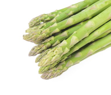 beyaz üzerine taze kuşkonmaz