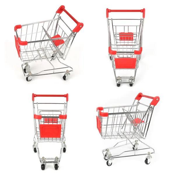 Shopping cart isolated on white — Stock Photo, Image