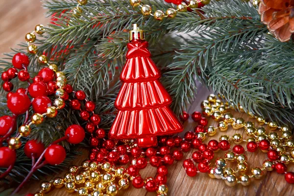 Red Christmas tree — Stock Photo, Image