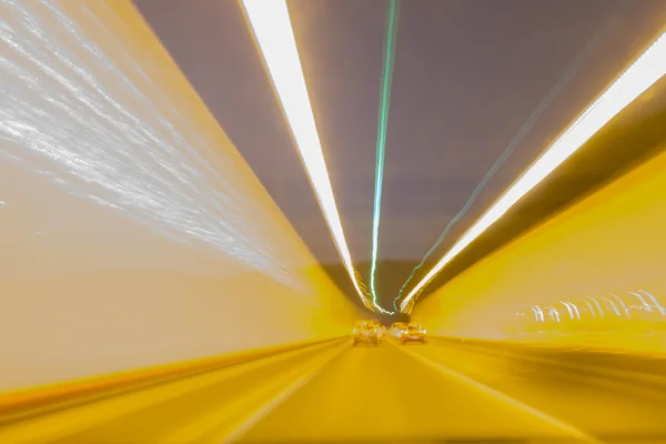 Moving fast in tunnel — Stock Photo, Image