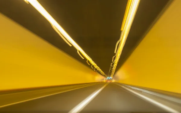 Moving fast in tunnel — Stock Photo, Image