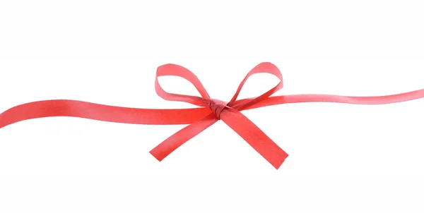 Red heart ribbon isolated on white background — Stock Photo, Image