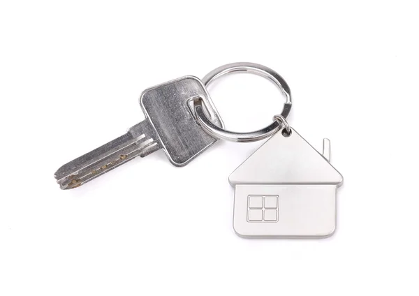 Klíč od domu izolované na bílém — Stock fotografie