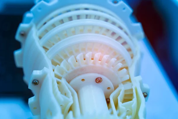 Printing Printer Jet Engine Printed Model Plastic — Stock Photo, Image