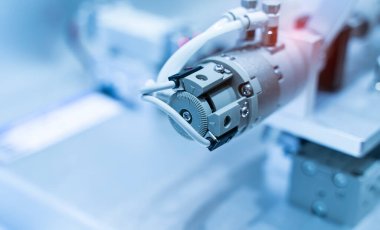Endüstriyel makinede robotik ve pnömatik piston ünitesi, otomatik sıkıştırılmış hava fabrikası üretimi
