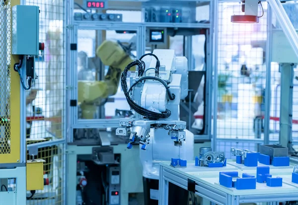Robot Intelligent Dans Industrie Manufacturière Pour Industrie Concept Technologique — Photo