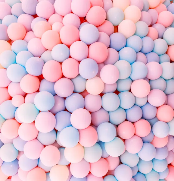 Tło Zestaw Kolorowych Balonów Tle Nieba — Zdjęcie stockowe