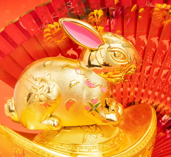 Saludo Para Conejo Chino Año Nuevo Caligrafía China Traducción Buena — Foto de Stock