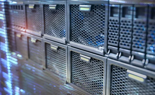 Panel Modern Servers Data Center — Stock Photo, Image