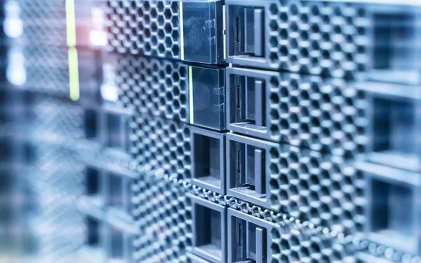 Panel Modern Servers Data Center — Stock Photo, Image