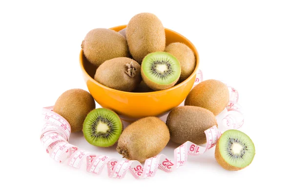 Kiwi i en skål – stockfoto