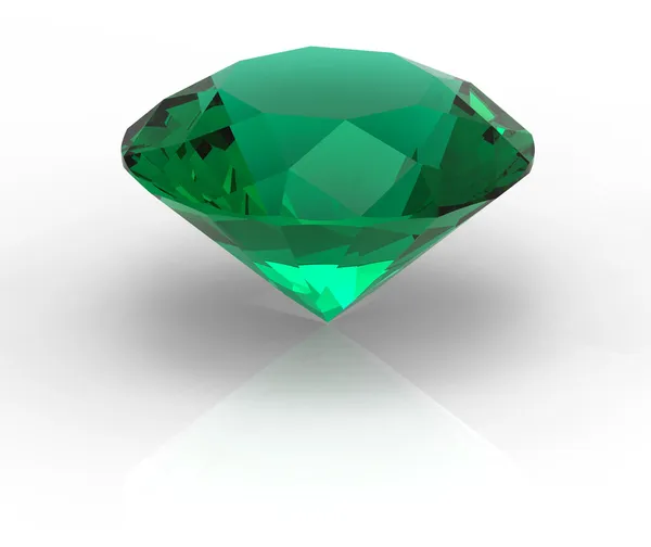 Green diamond, emerald — Stock Photo, Image