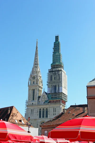 Torres de la Catedral de Zagreb — Foto de Stock
