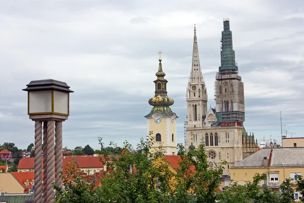 Towers of Zagreb, Croatia — Stock Photo, Image