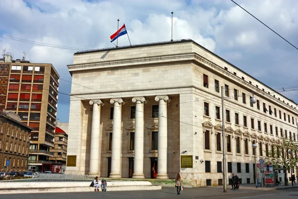 Chorvatská národní banka, Záhřeb — Stock fotografie