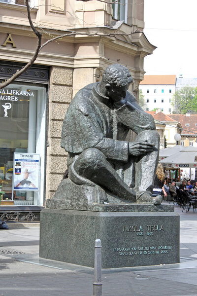Nikola Tesla sculpture in Zagreb