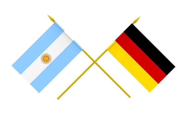 Bandeiras, Argentina e Alemanha — Fotografia de Stock