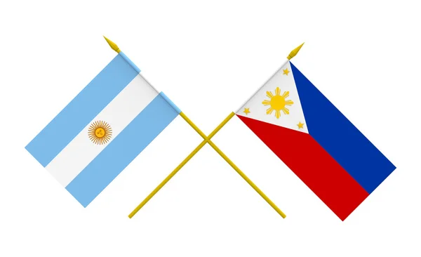 Flaggor, argentina och Filippinerna — Stockfoto