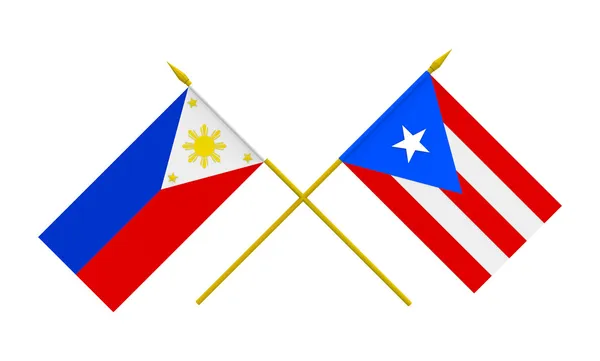 Flags, Philippines and Puerto Rico — Stock Photo, Image