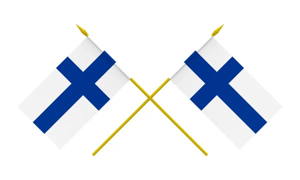 Флаги Финляндии — стоковое фото
