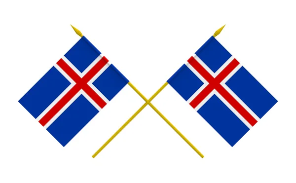 Drapeaux, Islande — Photo