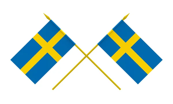 Flagi, Szwecja — Zdjęcie stockowe