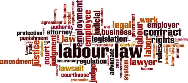 Labour Law Word Cloud Concept Collage Made Words Labour Law — ストックベクタ