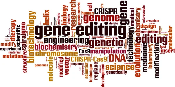 基因编辑文字云的概念 拼凑而成的关于基因编辑的词汇 矢量说明 — 图库矢量图片