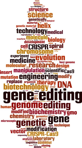 Gene Editing Word Cloud Konzept Collage Aus Wörtern Über Gene — Stockvektor