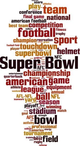 Super Bowl Word Cloud Concept Collage Made Words Super Bowl — Stock Vector