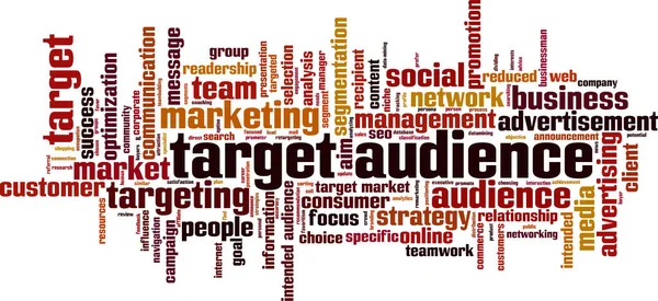 Target Audience Word Cloud Concept Collage Made Words Target Audience — Stockový vektor