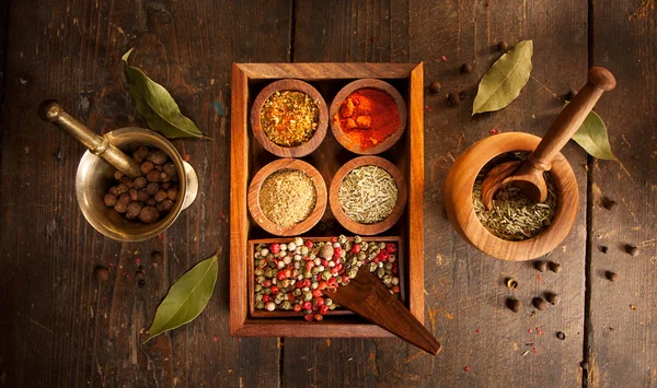 Still life with species and herbs — Stock Photo, Image