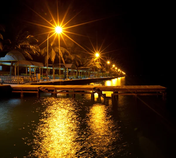 Noční scéna v hlavním městě male, Maledivy — Stock fotografie