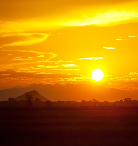 Solnedgång på Sri Lanka — Stockfoto