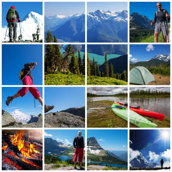 Hike collage — Stock Photo, Image