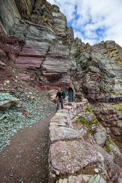 Vandra i glaciärpark — Stockfoto