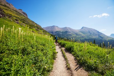buzulun içinde yürüyüş