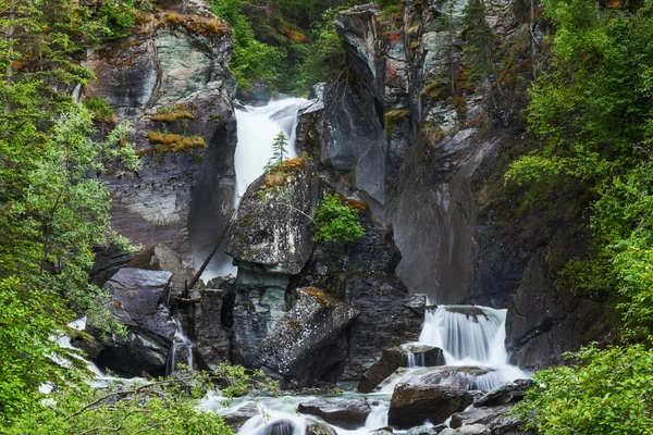 Waterfall on Alaska Stock Photo