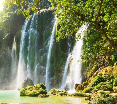 Waterfall in Vietnam clipart