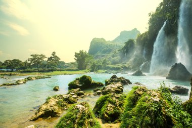 Waterfall in Vietnam clipart