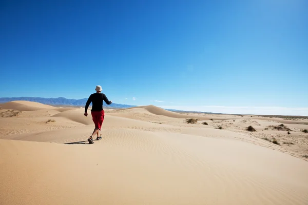 砂漠でのハイキングします。 — ストック写真