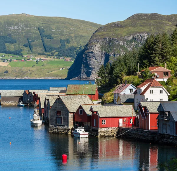 Cabanas em norway — Fotografia de Stock