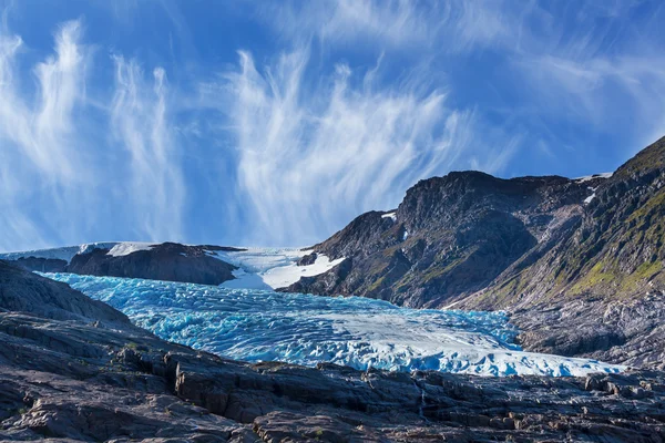 Льодовик в Норвегії — стокове фото