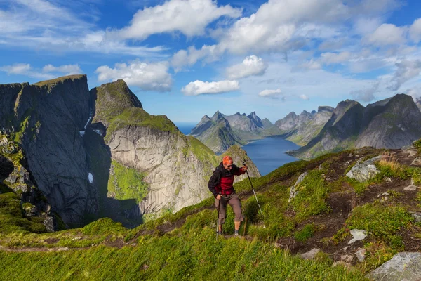 Caminhada em Lofoten — Fotografia de Stock