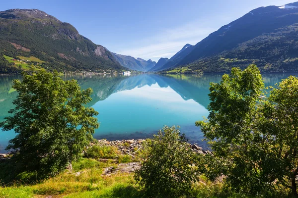 Jezero v Norsku — Stock fotografie