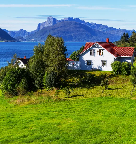 Καλύβες στη Νορβηγία — Φωτογραφία Αρχείου