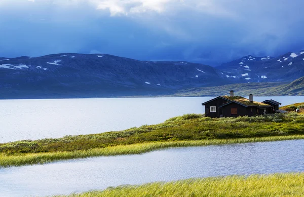 Norveç kulübeleri — Stok fotoğraf