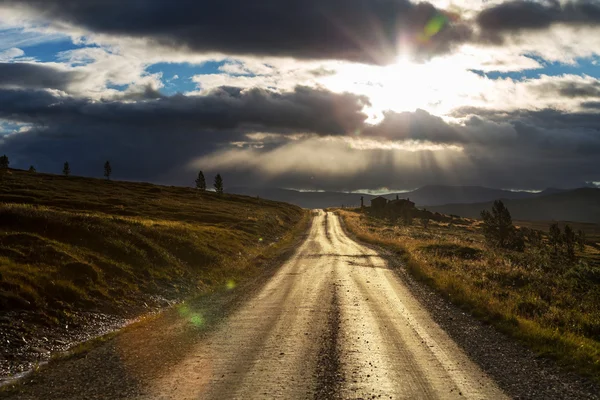 Camino en Noruega — Foto de Stock